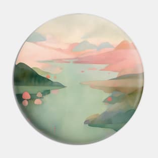 Ethereal Dream Landscape Mountains Pin