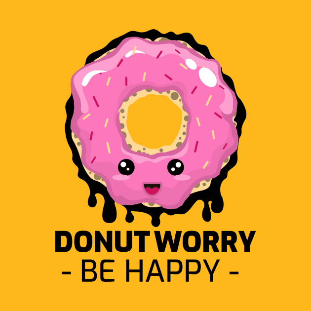 donut worry be happy by WOAT