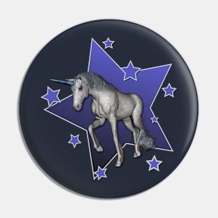 Blue Unicorn Pin