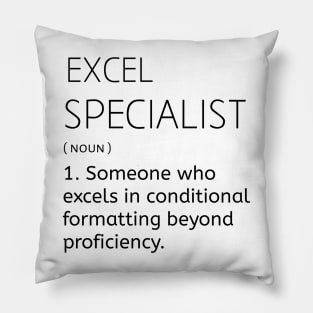 Funny Vintage Retro Excel specialist job description Pillow