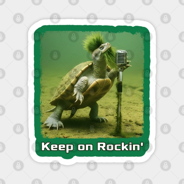 The Mary River Turtle, Keep on Rockin' in Australia Magnet by Luxinda