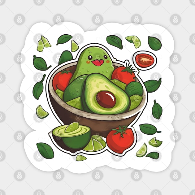Cute Avocado Magnet by Jackson Williams