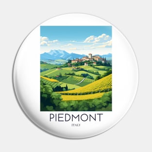 A Pop Art Travel Print of Piedmont - Italy Pin