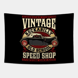 AMERIICAN VINTAGE HOTROD CAR Tapestry