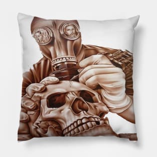 Skull With Tattoo Pillow