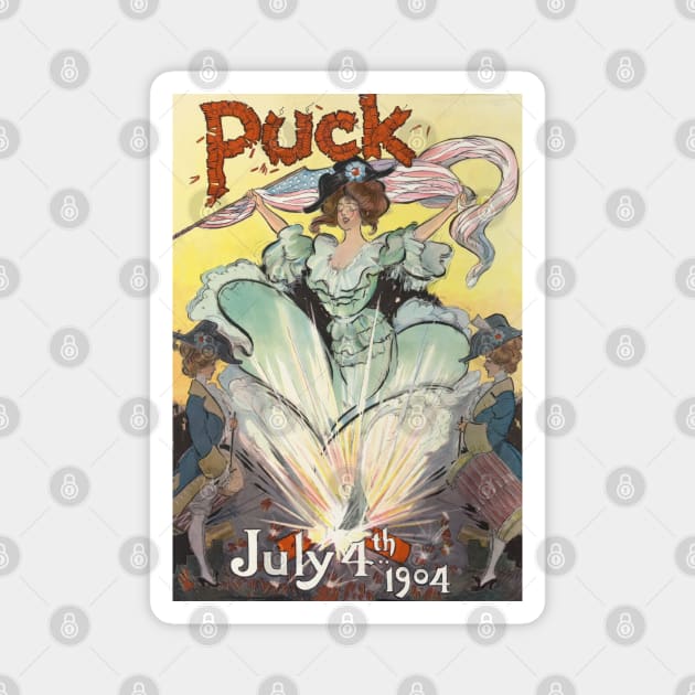 Puck Vintage Magazine Cover Magnet by TooplesArt
