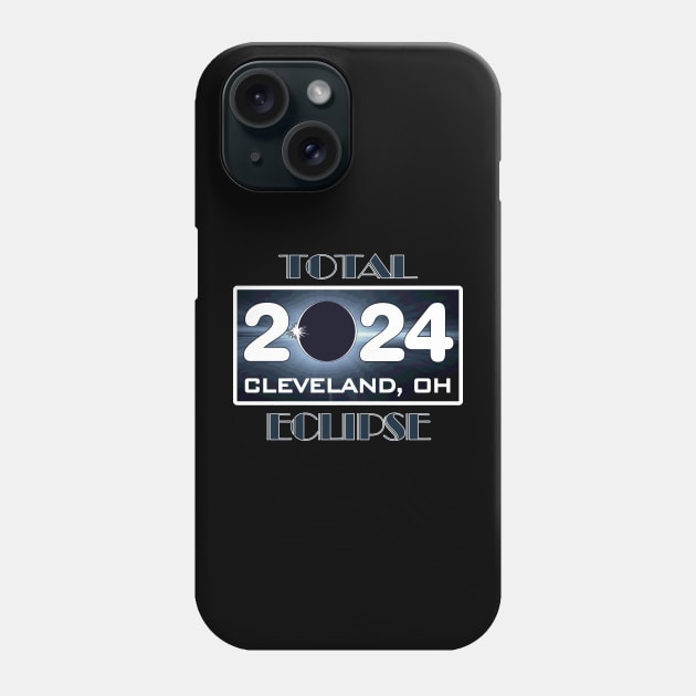 Eclipse Cleveland Ohio Total Solar Eclipse April 2024 Totality Phone Case by DesignFunk