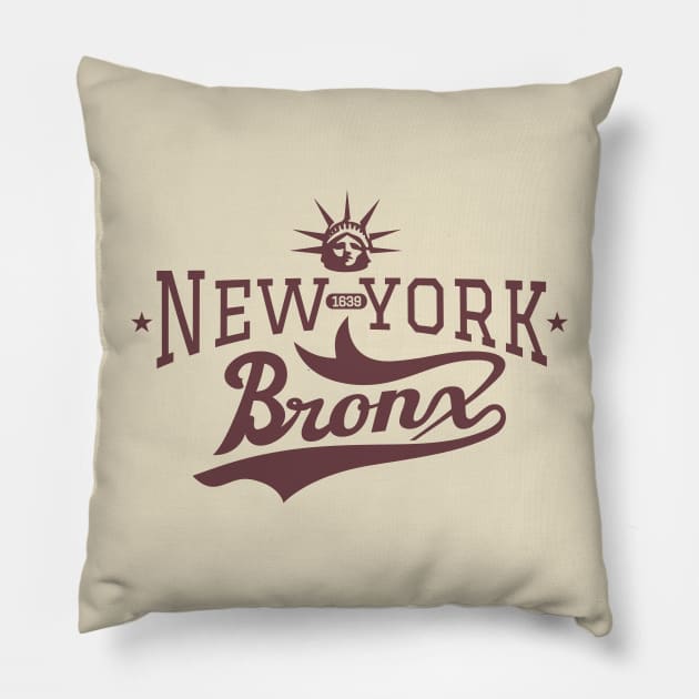 New York Bronx - New York Bronx Schriftzug - Bronx Logo Pillow by Boogosh