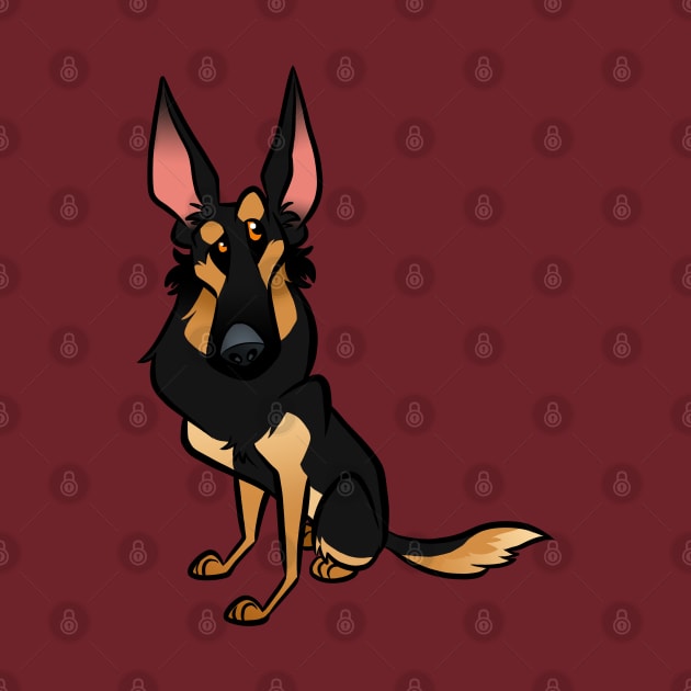 Black and Tan German Shepherd by binarygod