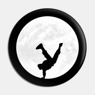 Breakdancer in Full Moon Pin