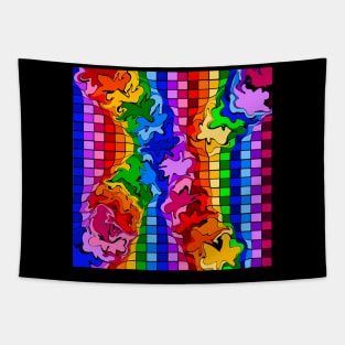 Rainbow Abstract Art by Orchid 2 Tapestry