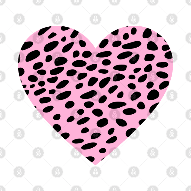 Pink Cheetah Leopard Heart Shape by RageRabbit