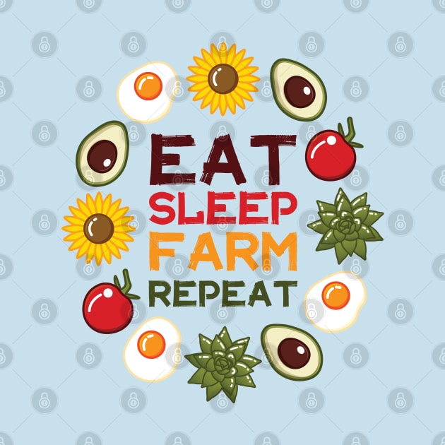 Eat Sleep Farm Repeat | Baby Blue by Wintre2