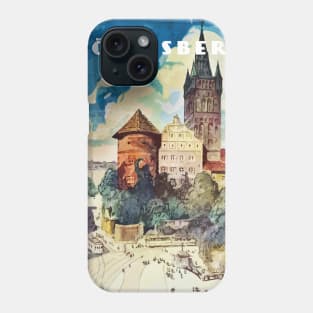 Konigsberg, Prussia, Germany.Retro travel poster Phone Case