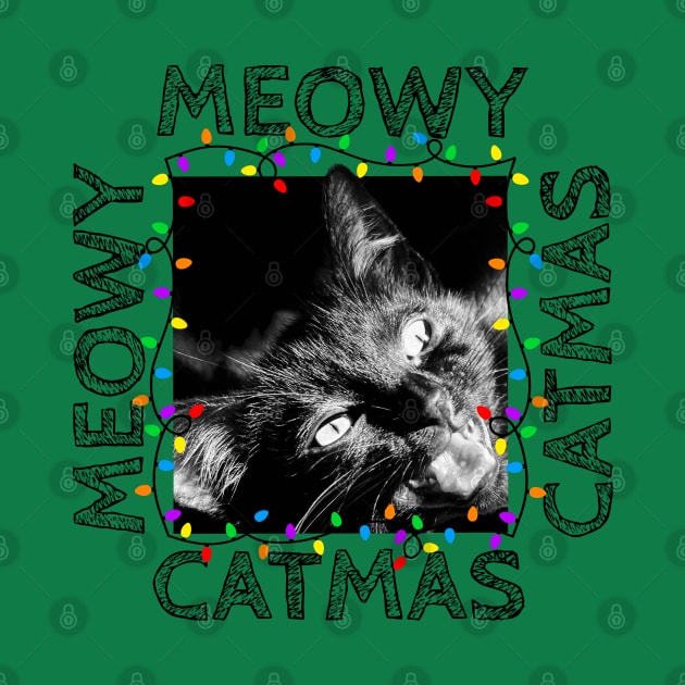 Meowy Catmas - Cat Holiday Lights by TwistedThreadsMerch