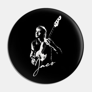 Jaco Pastorius // Vintage Style Fan Artwork Pin