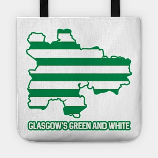 GLASGOW CITY CELTIC FOOTBALL CLUB WHITE AND GREEN MAP Tote