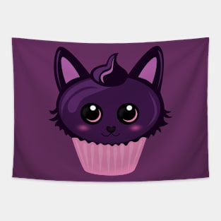 Purple cupcake kitty Tapestry