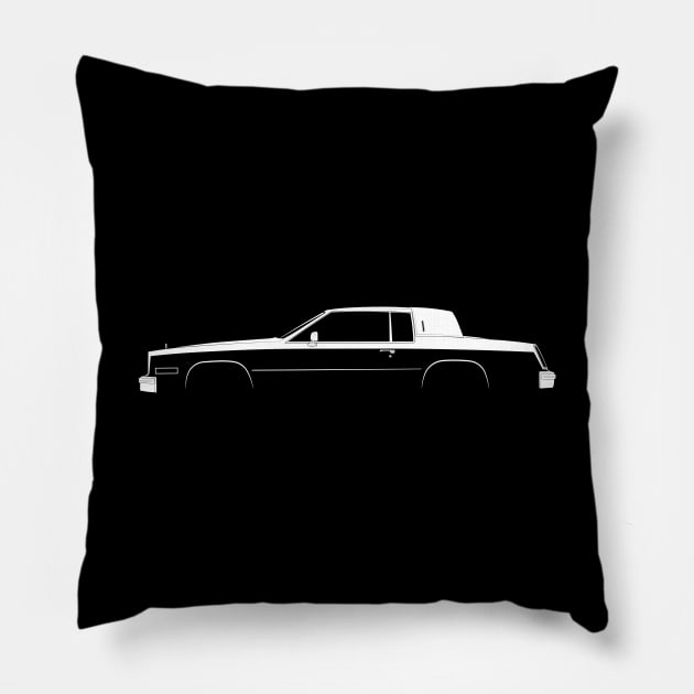 Cadillac Eldorado (1985) Silhouette Pillow by Car-Silhouettes