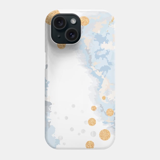 Blue & Gold Glitter Art Phone Case by NewburyBoutique