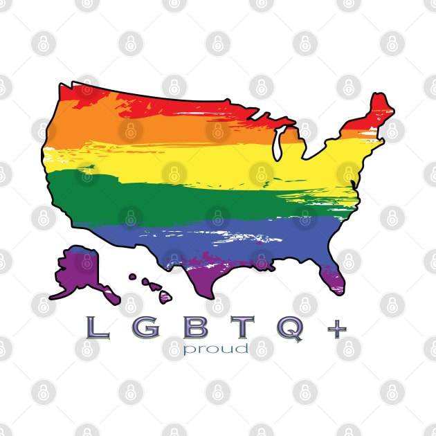LGBTQ+ US Proud by YOPD Artist