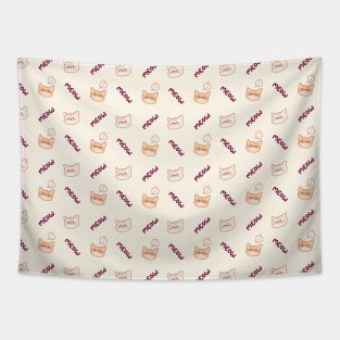 Cat Meow Meow Pattern Tapestry