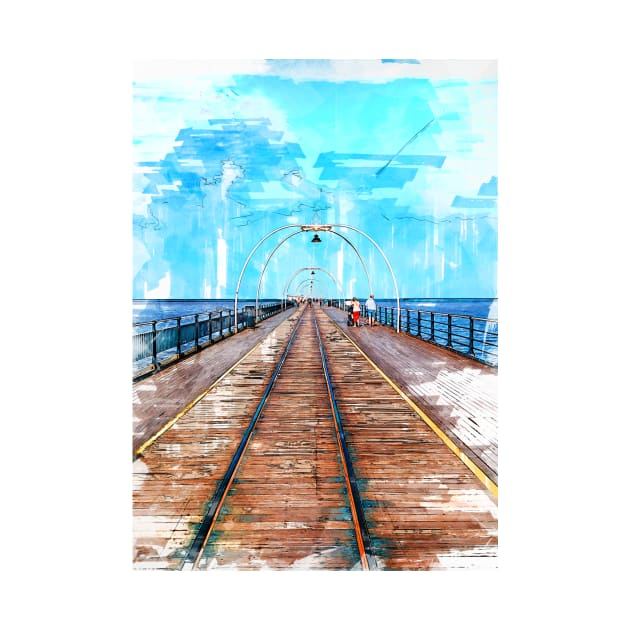 Big Pier By The Ocean by ColortrixArt