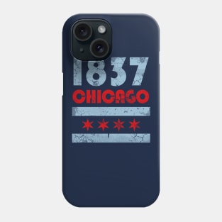 1837 Chicago Flag Illinois Windy City Chi Town Phone Case