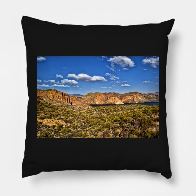 Canyon Lake - Arizona Pillow by JimDeFazioPhotography