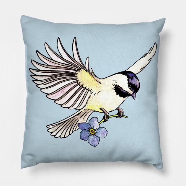 Chickadee Pillow by bonedesigns