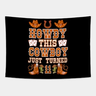 11year Birthday Cowboy Western 11Years Old boy 11th Birthday Tapestry