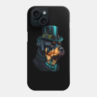 Rottweiler Funny Top Hat Phone Case