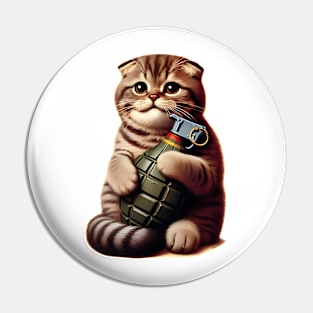 Cat and Grenade Pin