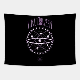 Halloween Kawaii Purple Pentagram Tapestry