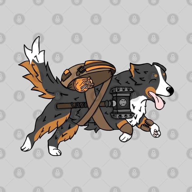 Bernese Mountain Dog Barbarian | DND Dog | Fantasy Fighter by Roll 4 Cuteness 