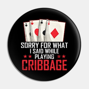 Cribbage Funny Cribbage Player Pin