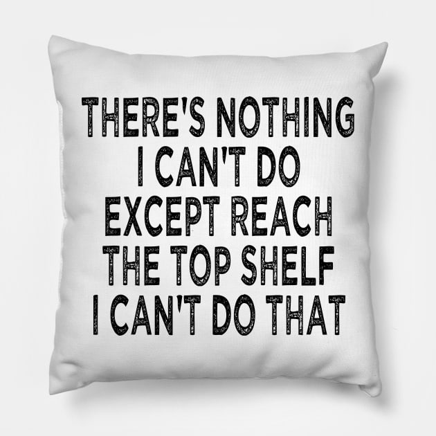 there's nothing i can't do except reach the top shelf i can't do that Pillow by mdr design