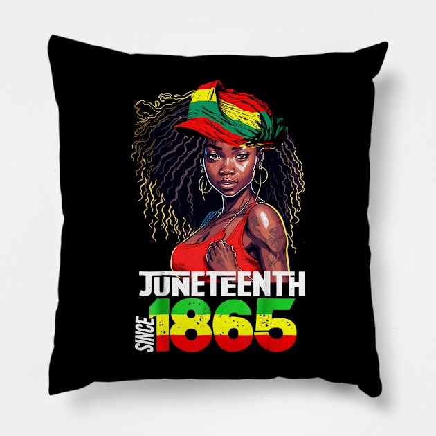 1865 Juneteenth Celebrate African American Freedom Day Women Pillow by AlmaDesigns