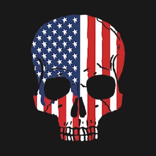 4th of July Skull Design T-Shirt