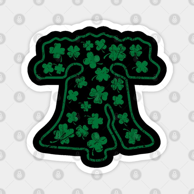 Philadelphia Liberty Bell Shamrock Irish St. Patrick's Day Green Magnet by TeeCreations