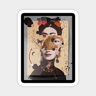 Frida Surreal Vintage Art Magnet