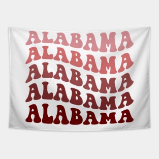 University of Alabama retro wave font Tapestry