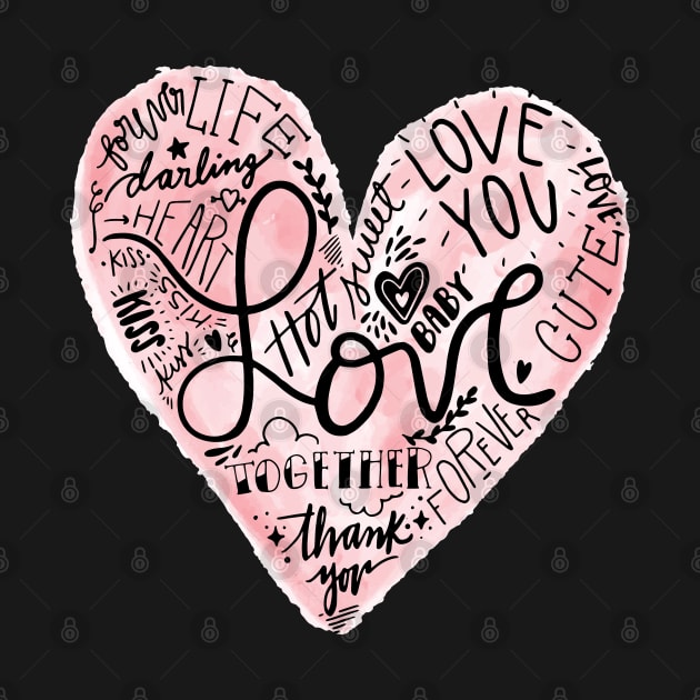 Love You Forever | Pink Heart Love Quotes | Valentine's Day by Vanglorious Joy