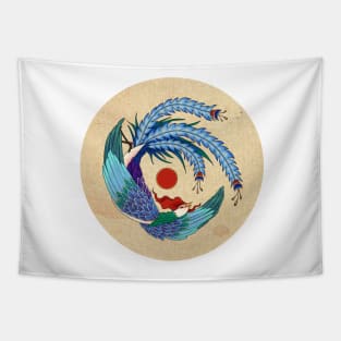 Minhwa: Asian Phoenix B Type (Korean traditional/folk art) Tapestry