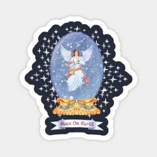 Snow Globe Angel Magnet