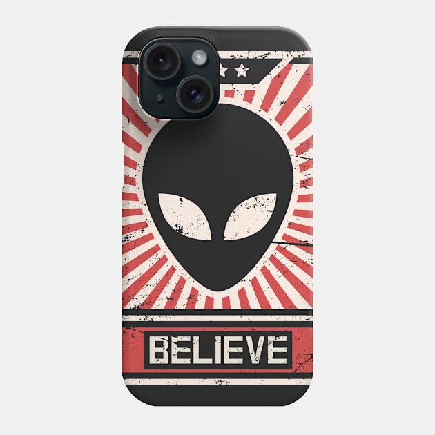 UFO Alien Propaganda Poster Phone Case by MeatMan