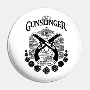 RPG Class Series: Gunslinger - Black Version Pin