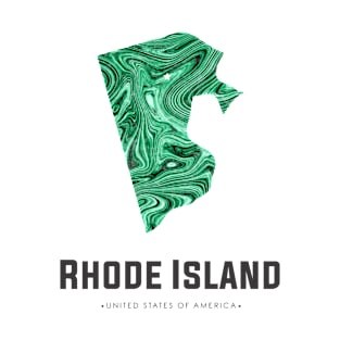 Rhode Island state map abstract green T-Shirt