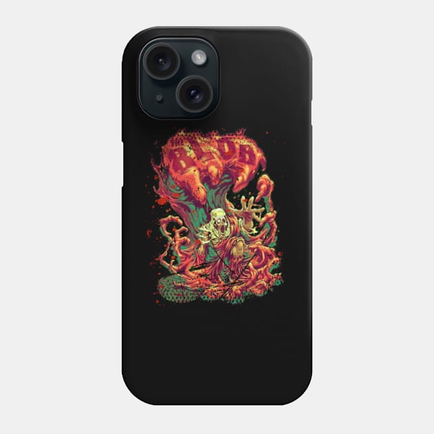 Consumed By Fear Commemorate The Blob With This Haunting T-Shirt Phone Case by Zombie green