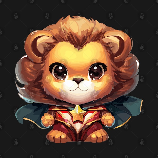 Superhero lion cat by TomFrontierArt